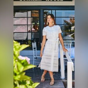 Cartolina Nantucket The Ophelia Dress in white eyelet